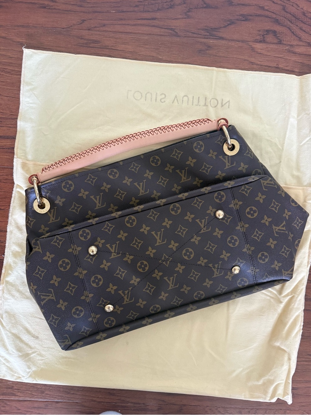 Monogram Canvas Shoulder Hobo Purse - Picture 3 of 3